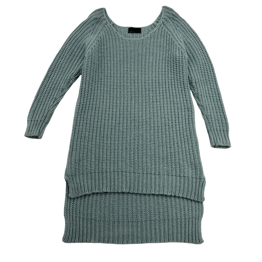 Minimum Chunky Knit Sweater Dress Turquoiseโ Long Sleeve Cozy M
